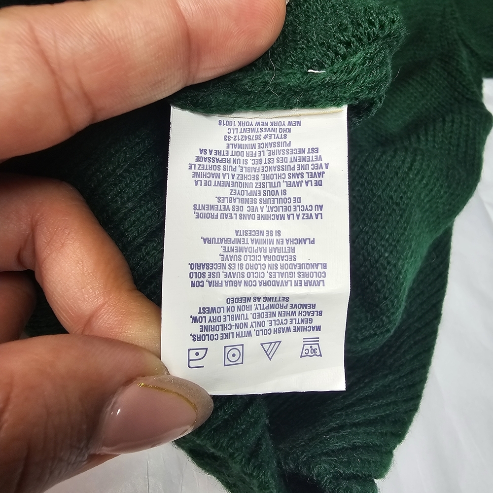 U.S. Polo Assn. Green Knit Quarter Zip Sweater Kids Size 4 Preppy Vintage - Picture 8 of 8